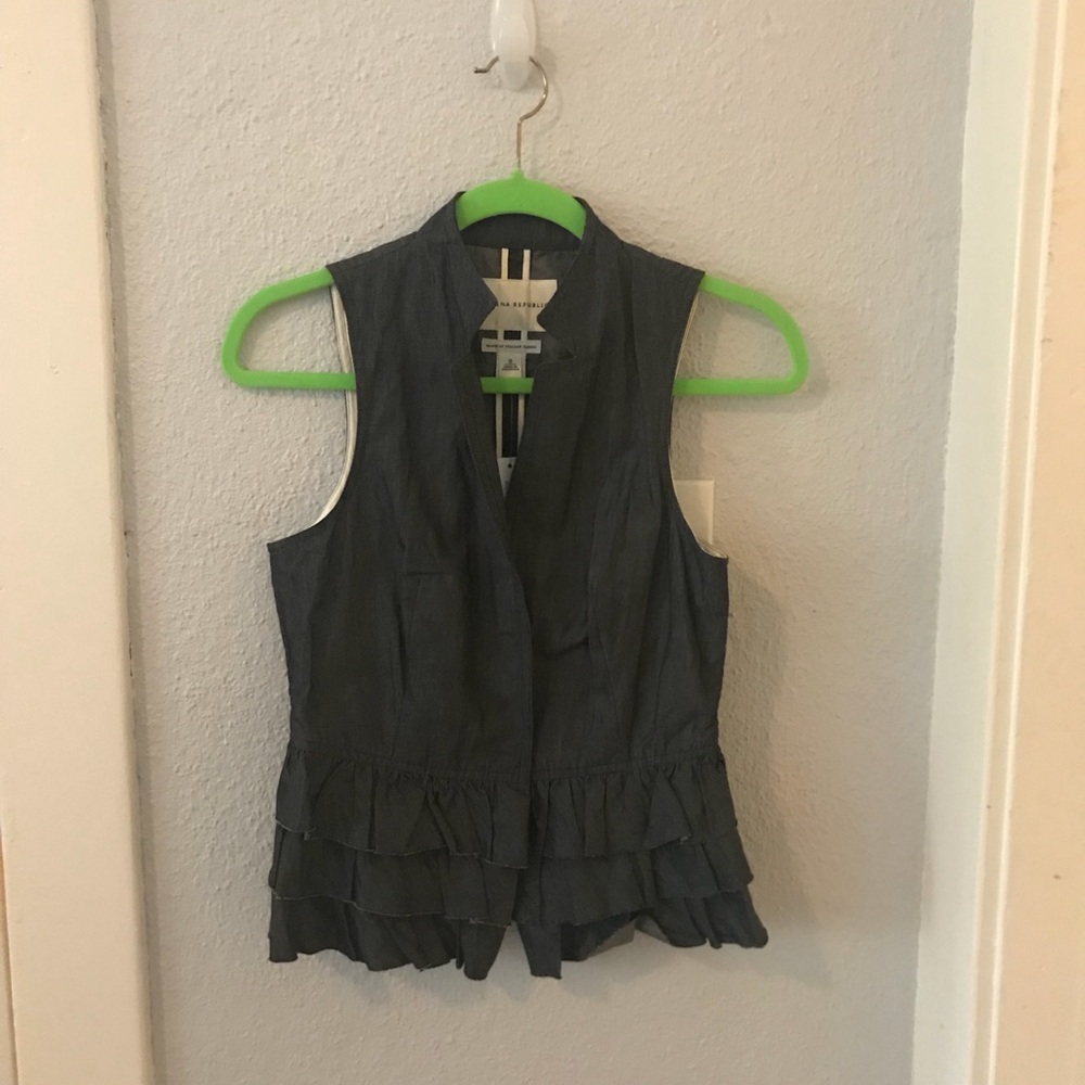 Banana Republic Navy Blue Italian Fabric Vest